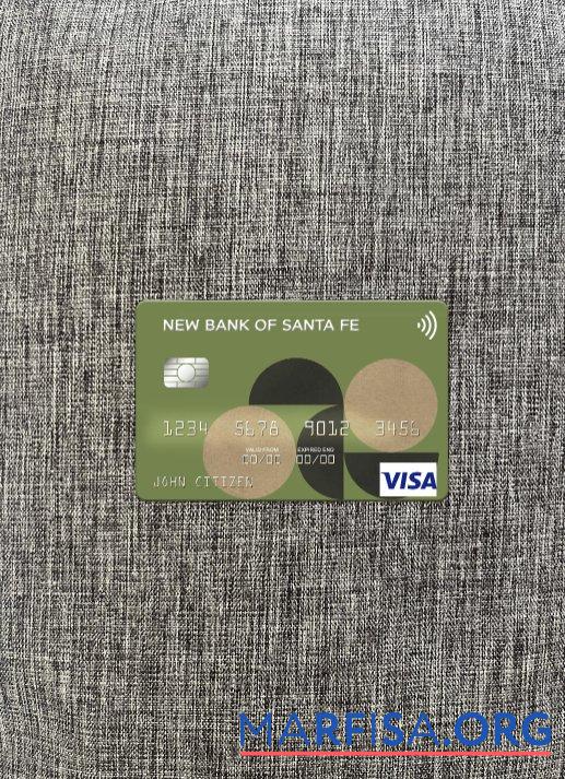 Realistic Argentina New Bank of Santa Fe visa card photolook front example